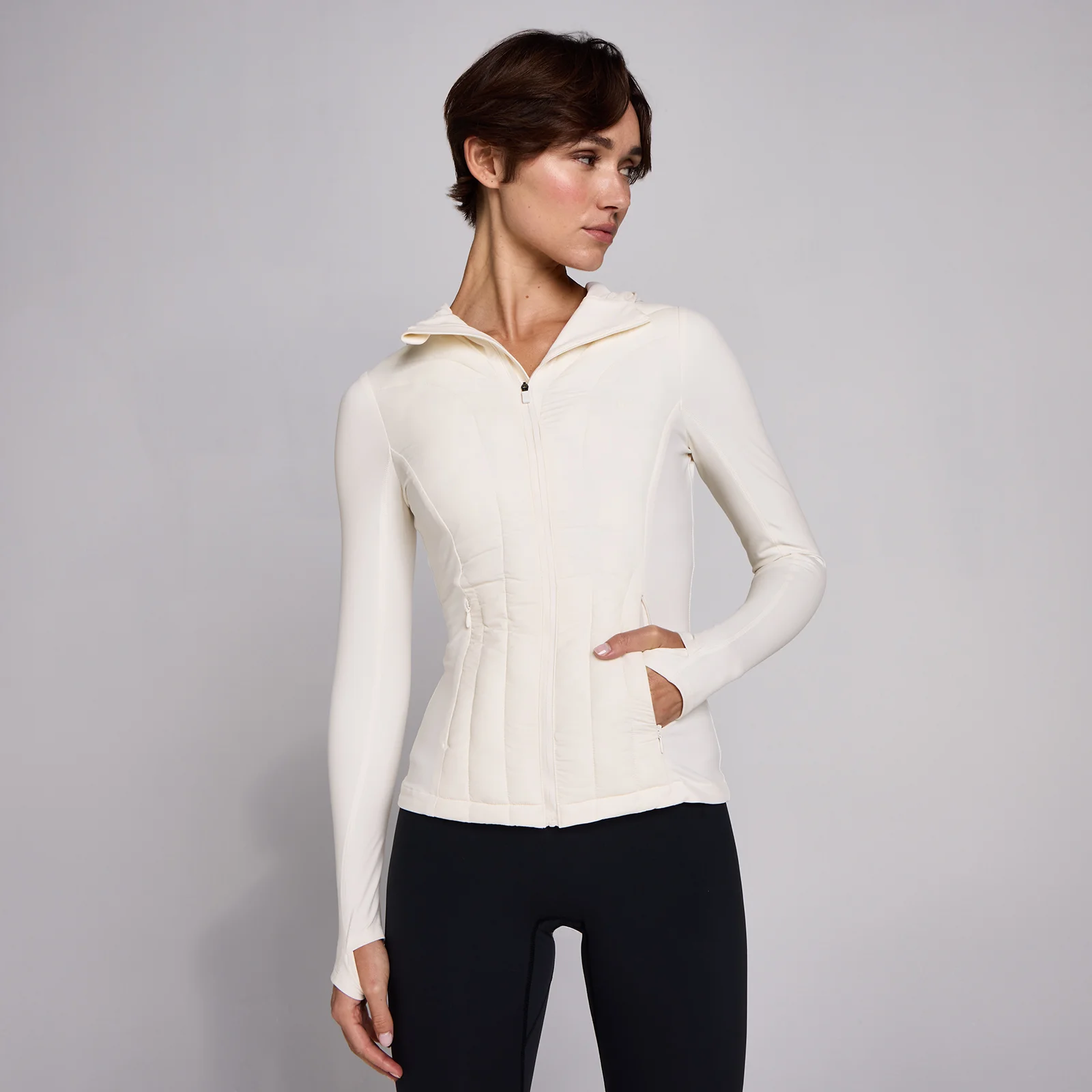 MP Women's SculptForm Hybrid Jacket - Pearl - S Image 2