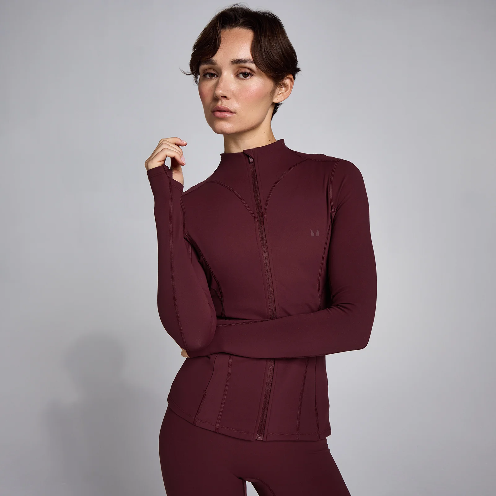 MP Women's SculptForm Zip Through Jacket - Deep Berry - M Image 1