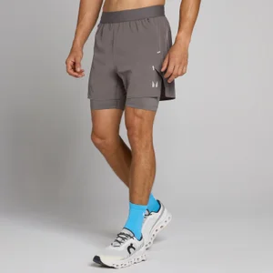 MP Men's Hybrid Lightweight 5" 2-in-1 Shorts - Ash Grey - Size XS