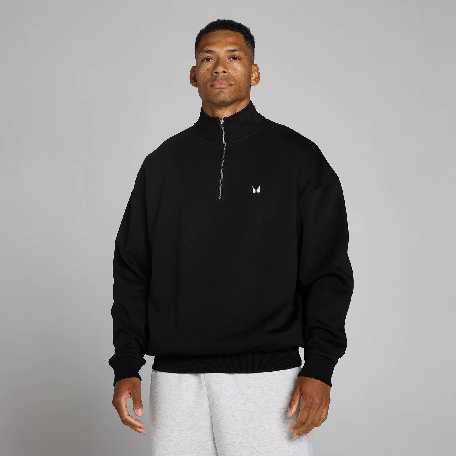 MP Men's Rest Day Oversized 1/4 Zip - Black - M Image 1
