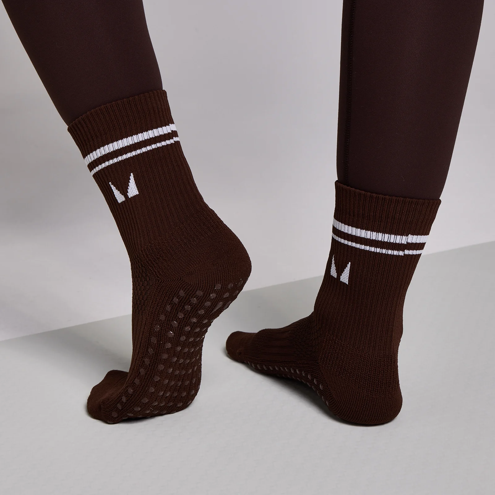 MP Pilates Socks (2 Pack) - Cocoa/Pearl - UK 2-5 Image 2