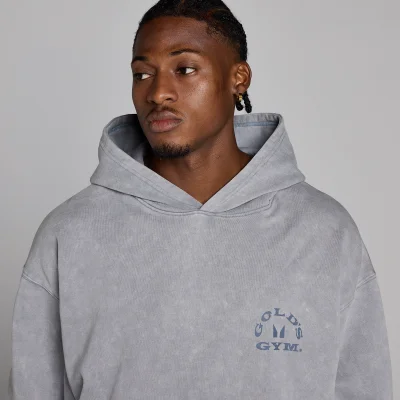 MP X Gold's Men's Washed Graphic Oversized Hoodie - Steel Blue - L Image 6