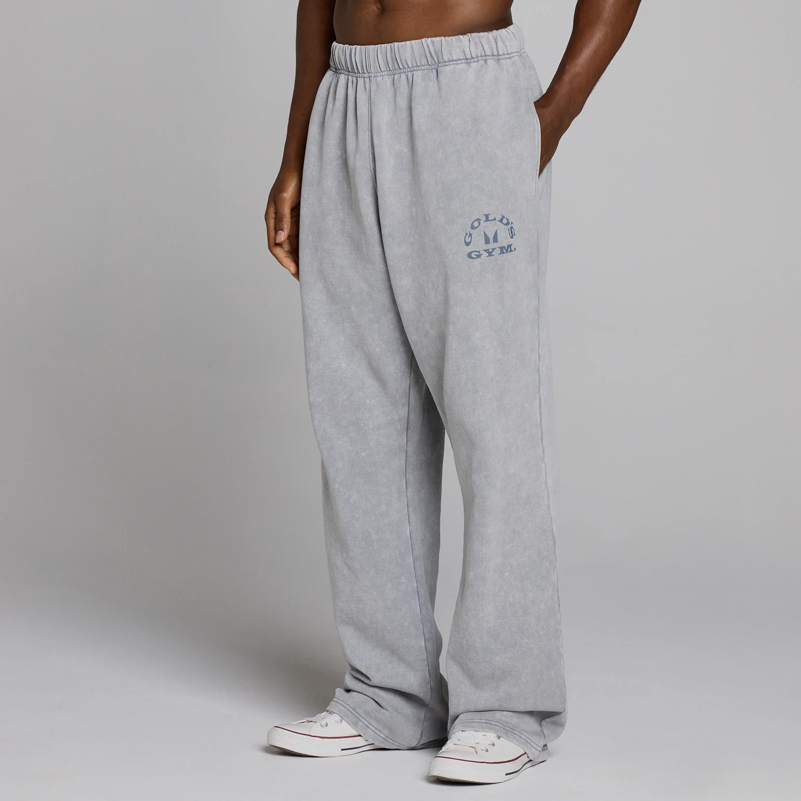 MP X Gold's Men's Washed Graphic Oversized Joggers - Steel Blue - L Image 3