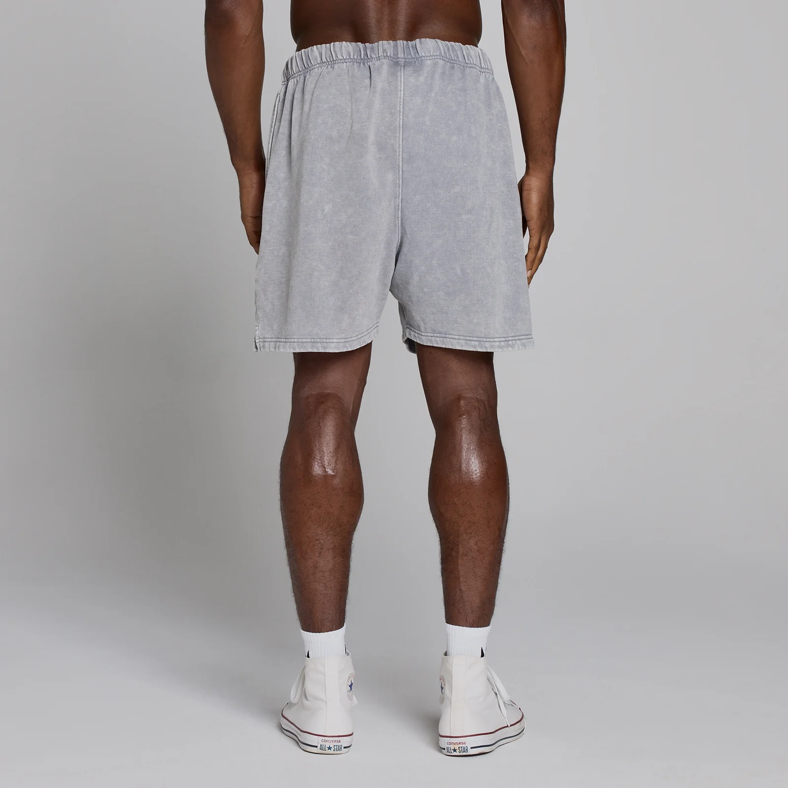 MP X Gold's Men's Washed Graphic Oversized Sweat Shorts - Steel Blue - XS Image 4