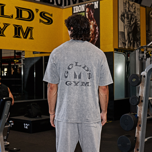 MP X Gold's Men's Washed Graphic Oversized T-Shirt - Steel Blue - Size XS
