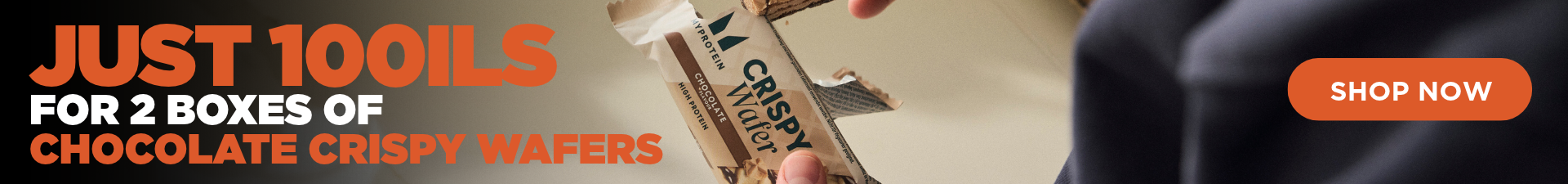 CHOCOLATE PROTEIN WAFER | 2 BOXES FOR 100ILS >>